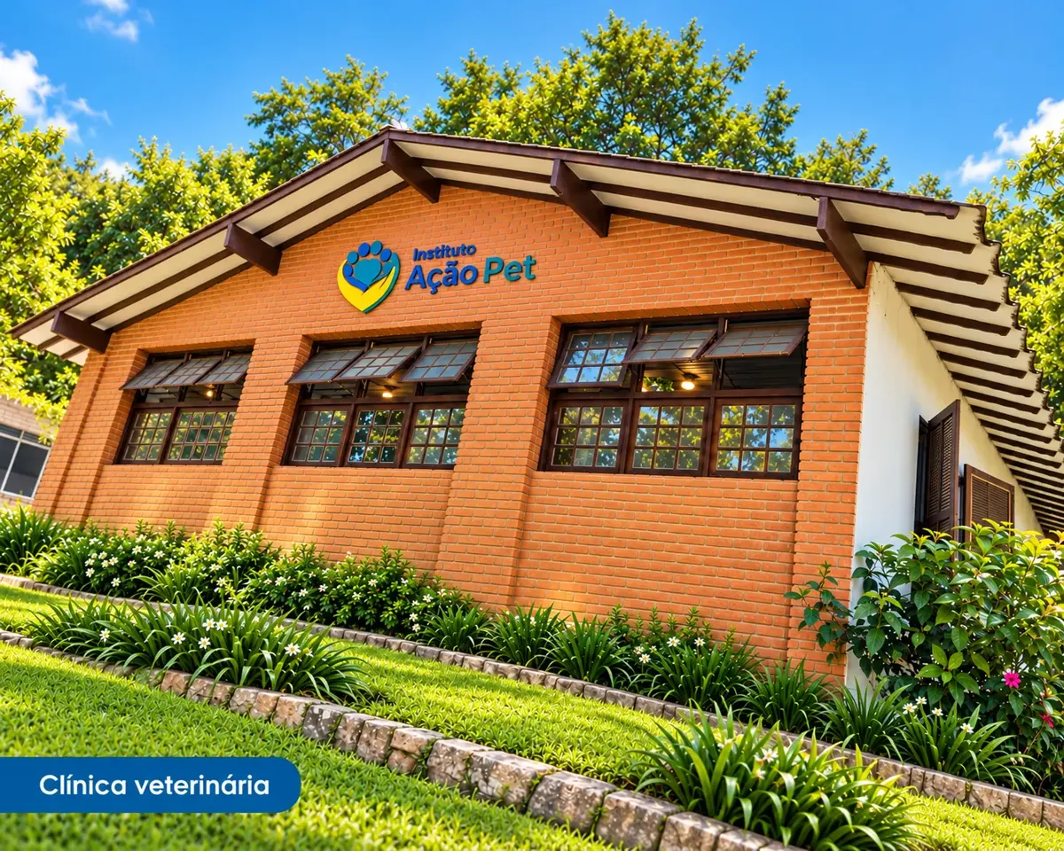 Fachada da clínica veterinária do Instituto